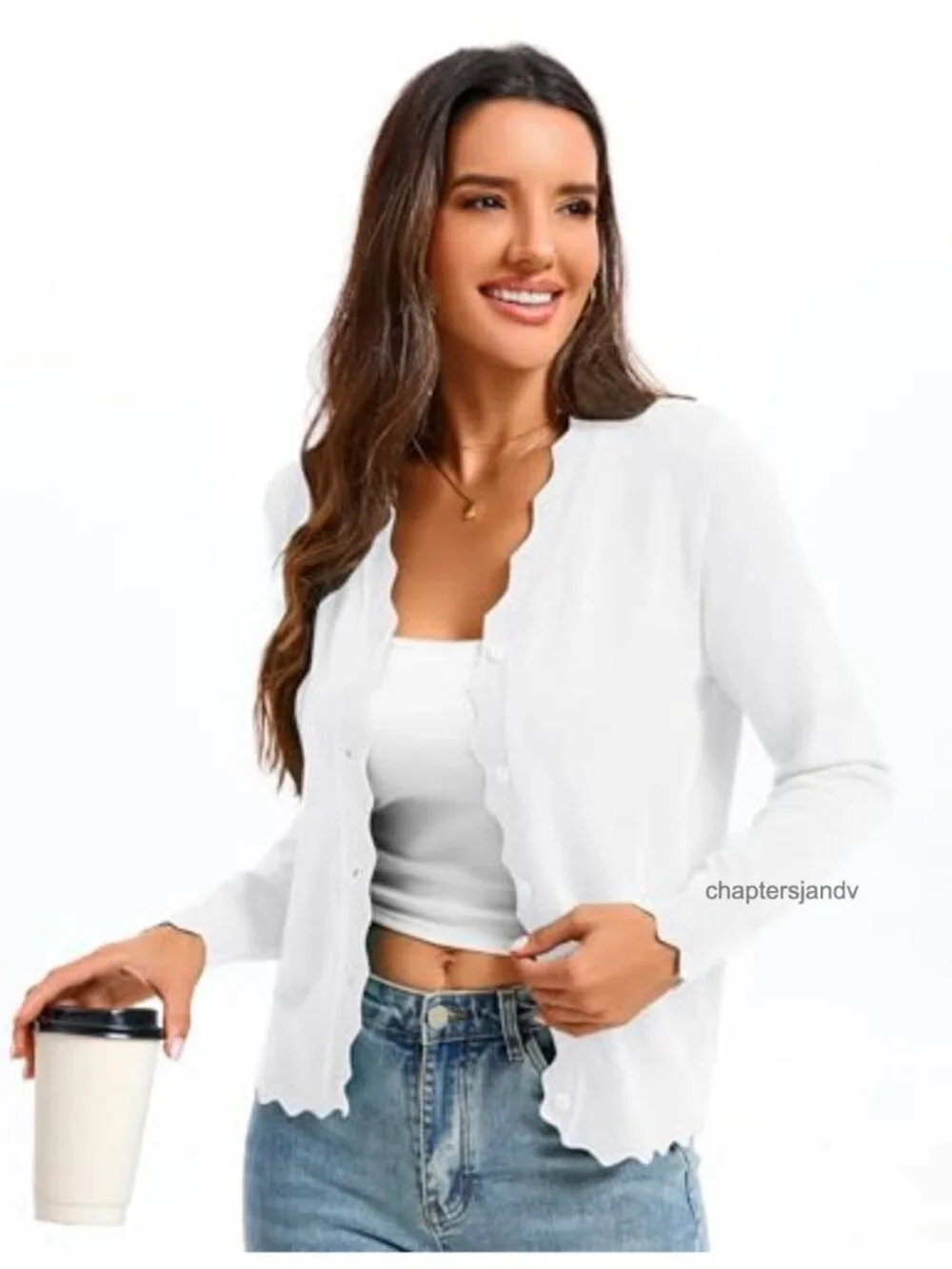 Women's Knit Cardigan Sweater Button Front V-Neck Lightweight